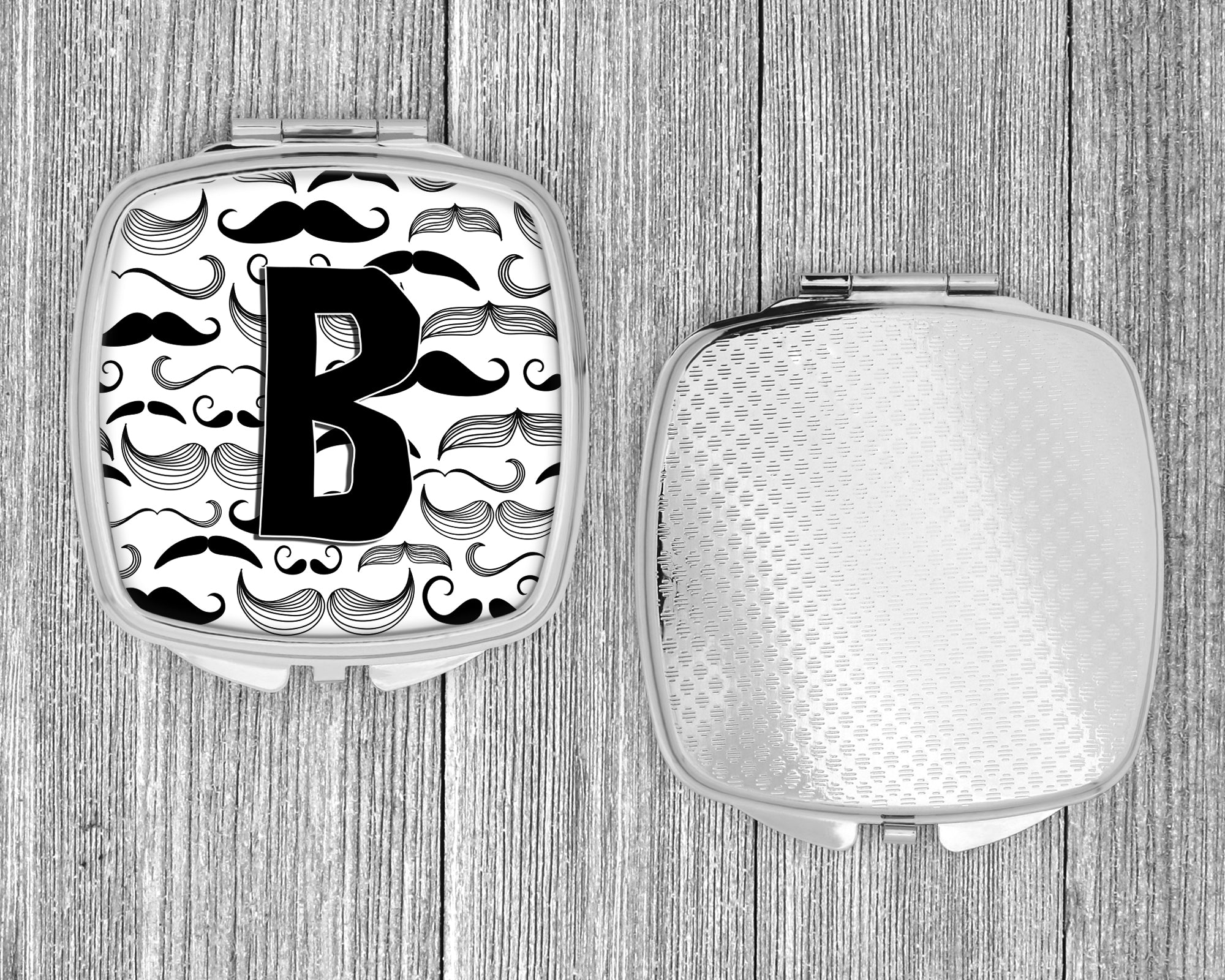 Letter B Moustache Initial Compact Mirror CJ2009-BSCM  the-store.com.
