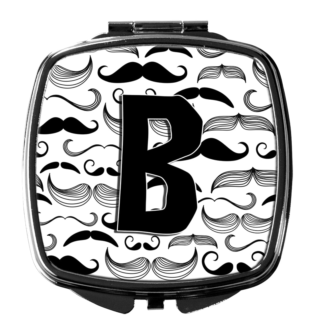 Letter B Moustache Initial Compact Mirror CJ2009-BSCM