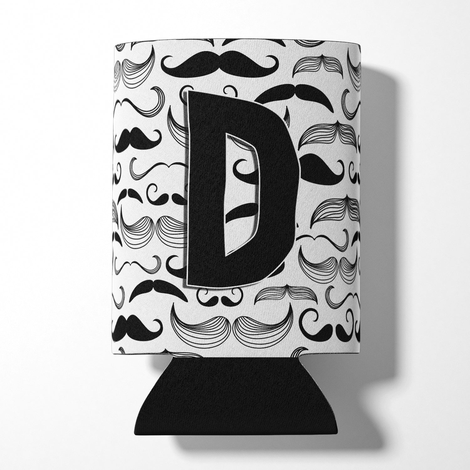 Letter D Moustache Initial Can or Bottle Hugger CJ2009-DCC