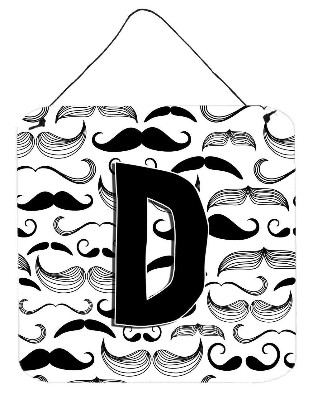 Letter D Moustache Initial Wall or Door Hanging Prints CJ2009-DDS66 by Caroline&#39;s Treasures