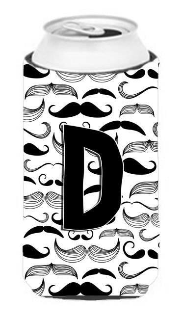 Letter D Moustache Initial Tall Boy Beverage Insulator Hugger CJ2009-DTBC by Caroline&#39;s Treasures