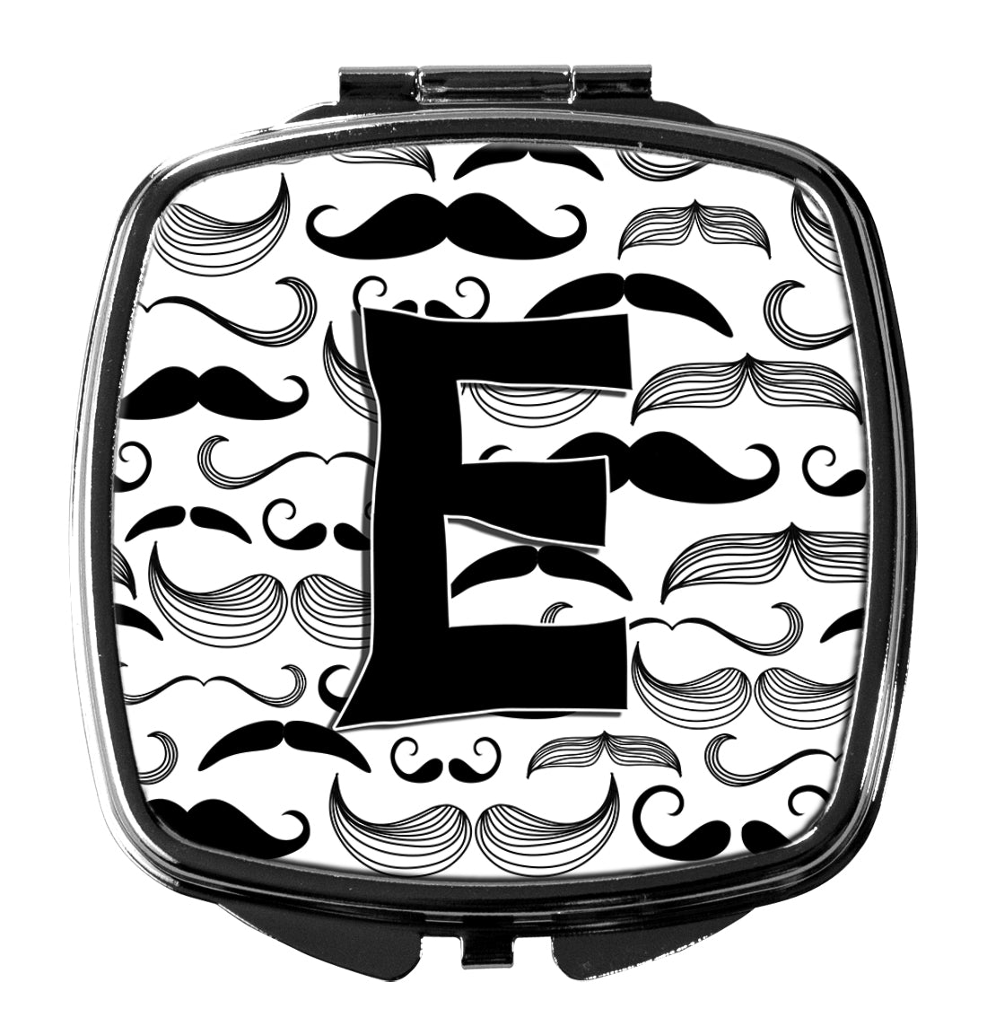 Letter E Moustache Initial Compact Mirror CJ2009-ESCM