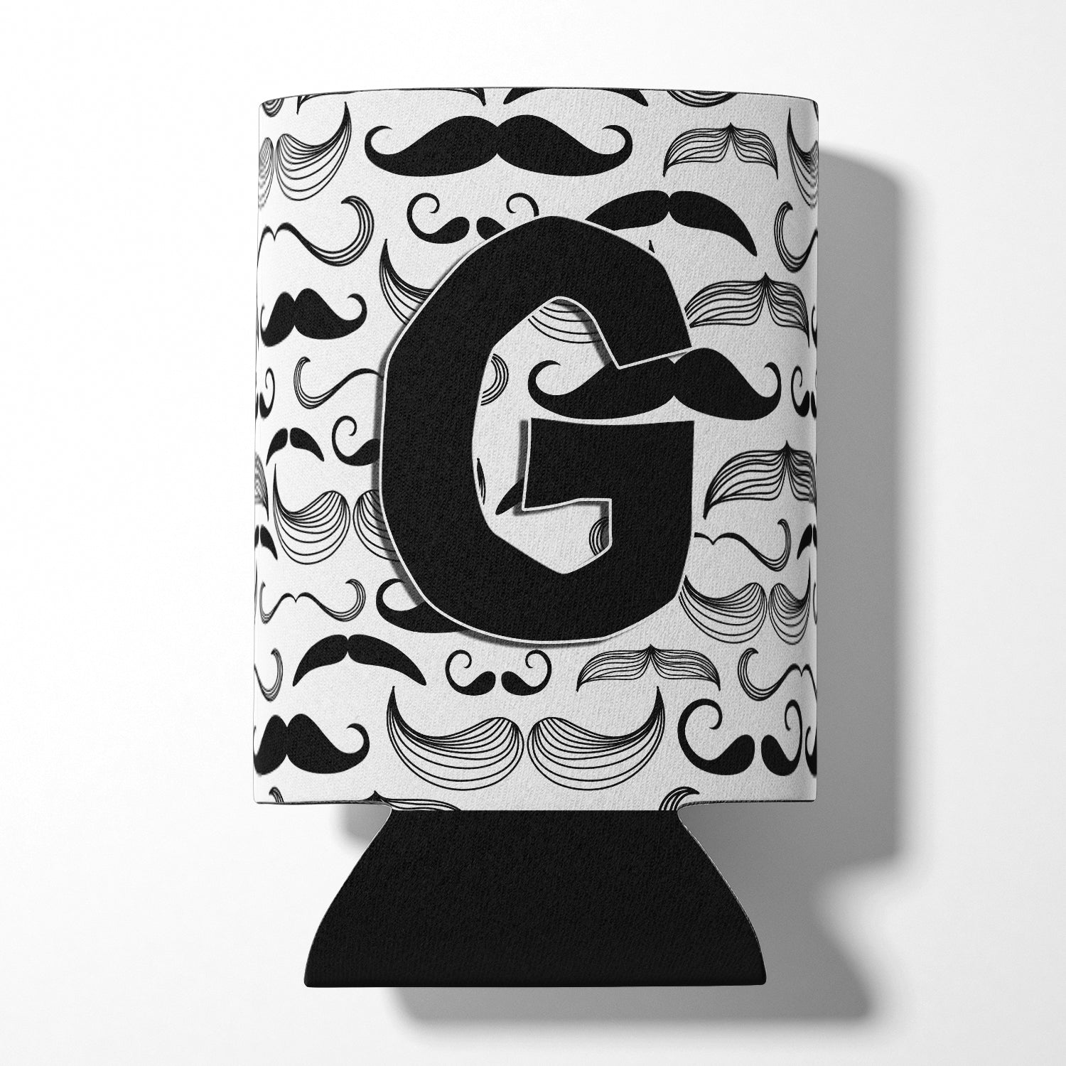 Letter G Moustache Initial Can or Bottle Hugger CJ2009-GCC