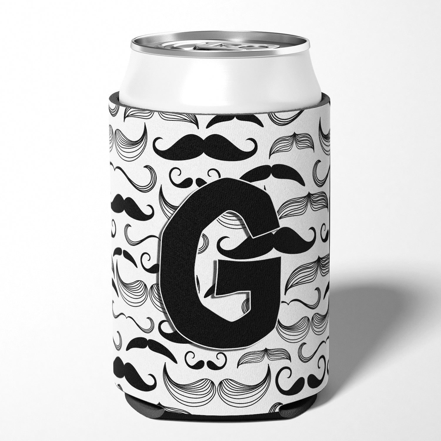 Lettre G Moustache Initiale Can ou Bottle Hugger CJ2009-GCC