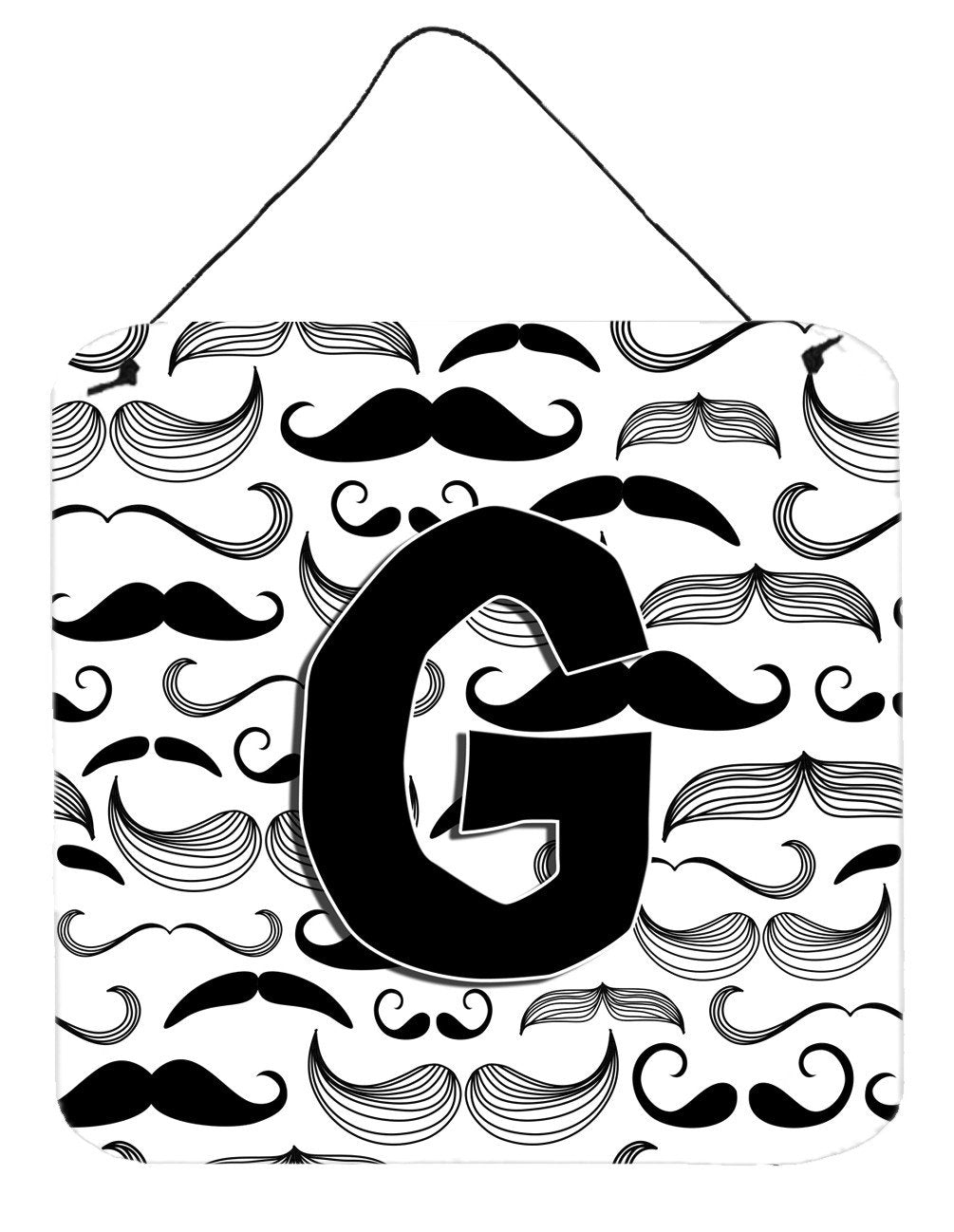 Letter G Moustache Initial Wall or Door Hanging Prints CJ2009-GDS66 by Caroline's Treasures