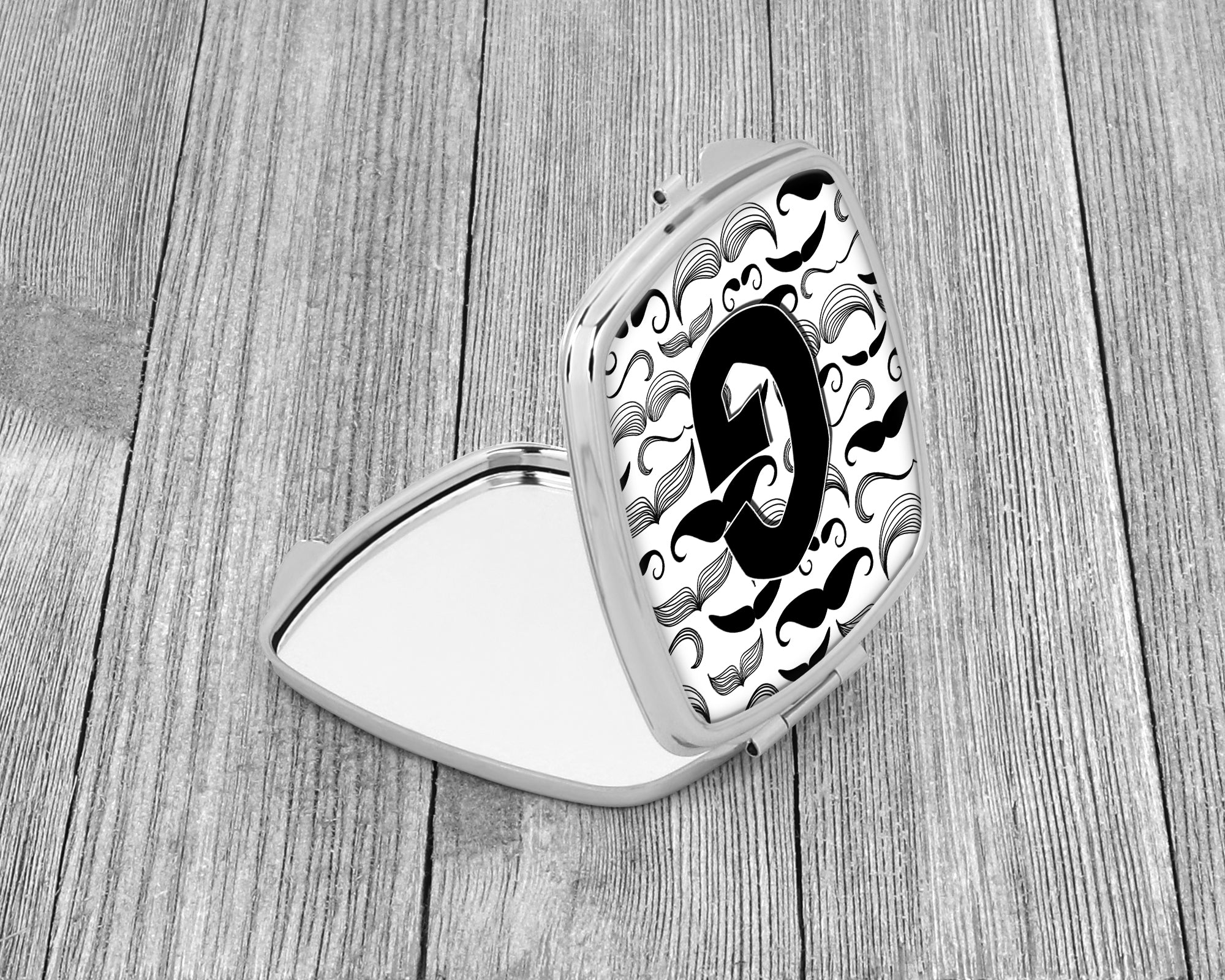 Caroline's Treasures Letter G Moustache Initial Compact Mirror – Stylish Purse Mirror with Artistic Covers CJ2009-GSCM