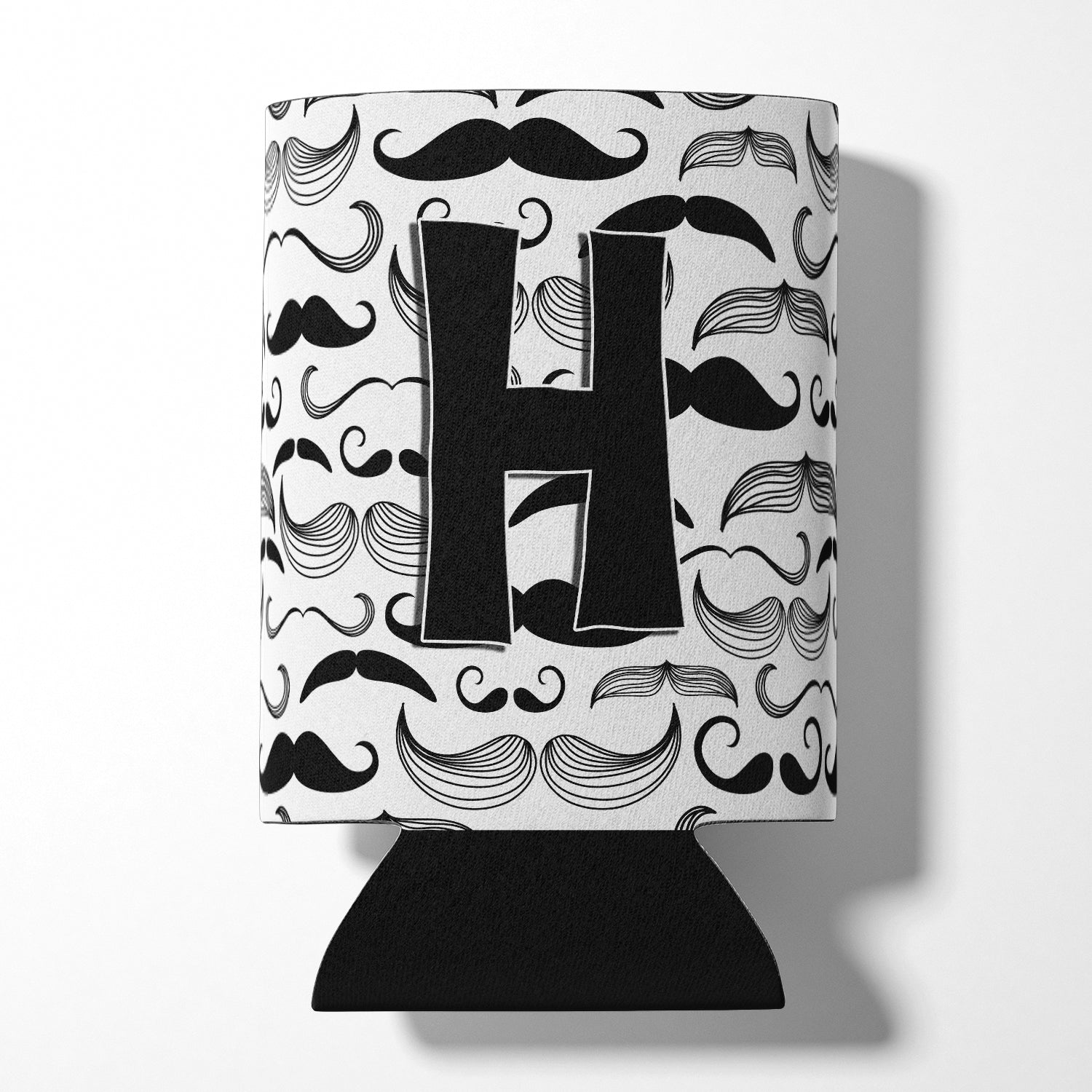 Lettre H Moustache Initiale Can ou Bottle Hugger CJ2009-HCC