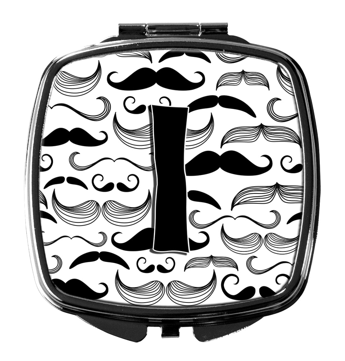 Letter I Moustache Initial Compact Mirror CJ2009-ISCM