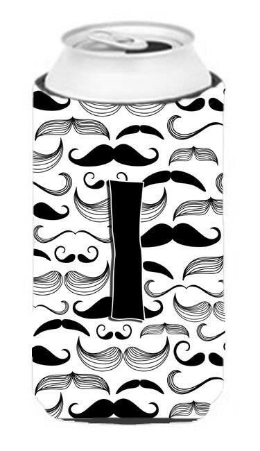 Letter I Moustache Initial Tall Boy Beverage Insulator Hugger CJ2009-ITBC by Caroline&#39;s Treasures