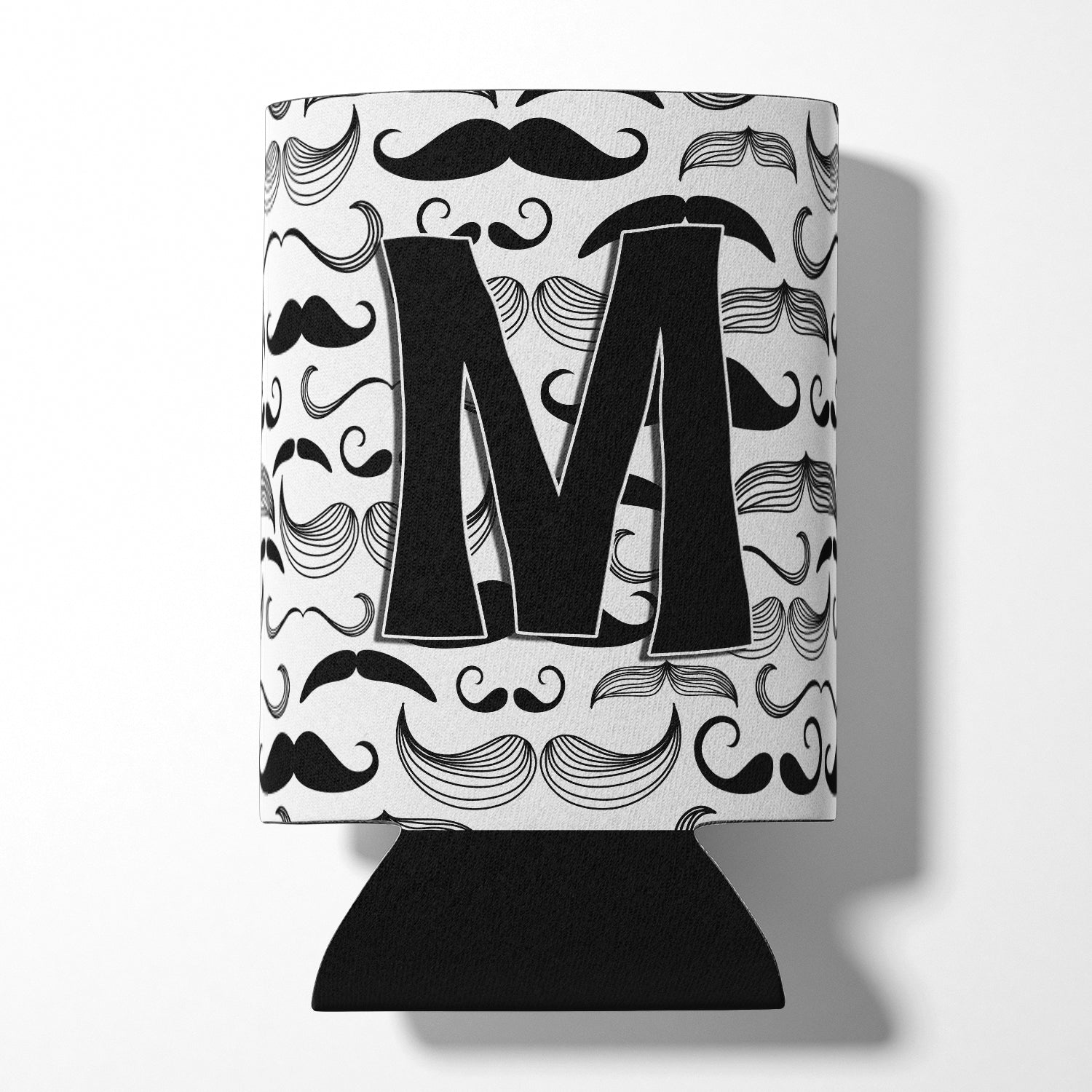 Lettre M Moustache Initiale Can ou Bottle Hugger CJ2009-MCC