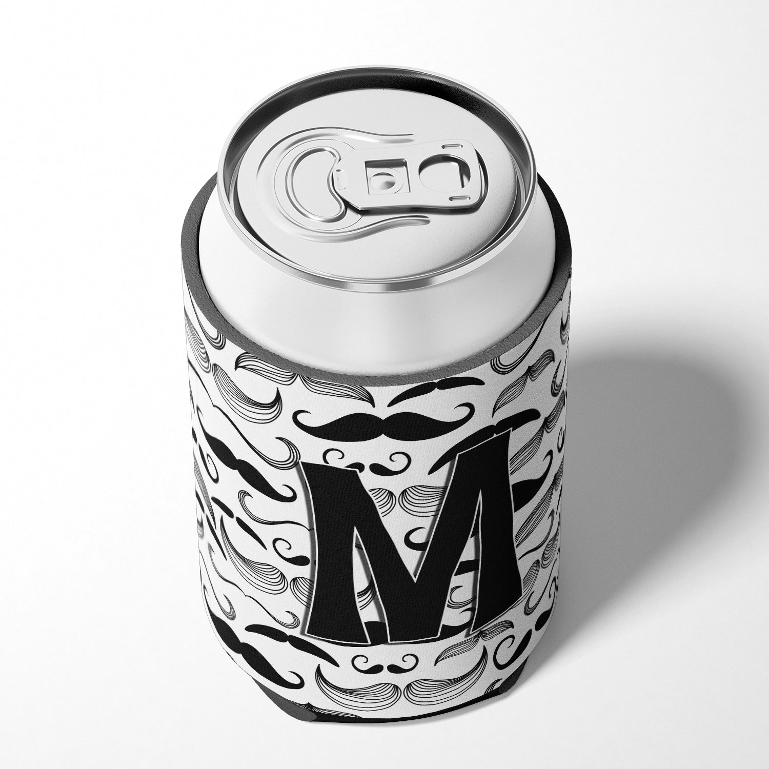 Letter M Moustache Initial Can or Bottle Hugger CJ2009-MCC.