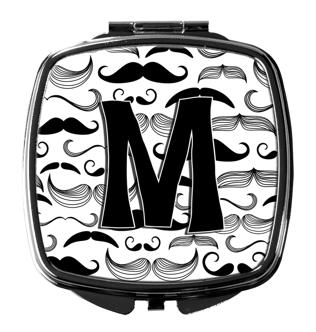 Letter M Moustache Initial Compact Mirror CJ2009-MSCM