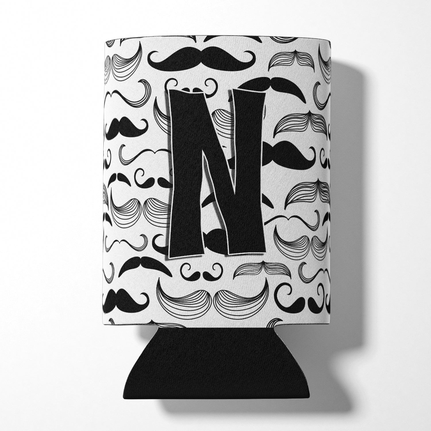 Letter N Moustache Initial Can or Bottle Hugger CJ2009-NCC.