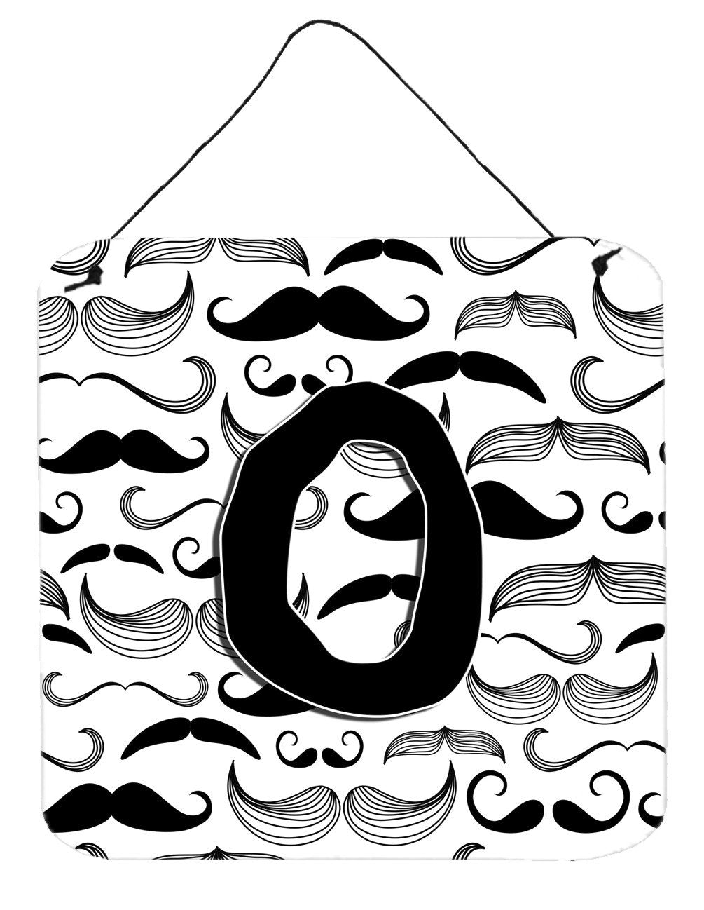 Letter O Moustache Initial Wall or Door Hanging Prints CJ2009-ODS66 by Caroline's Treasures