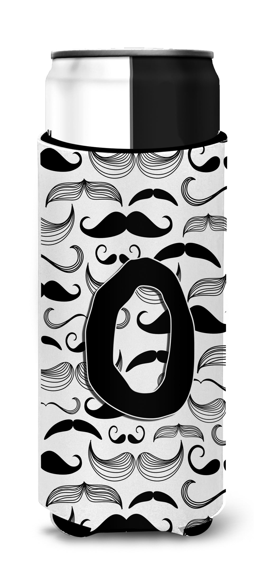 Lettre O Moustache Initial Ultra Beverage Isolateurs pour canettes minces CJ2009-OMUK