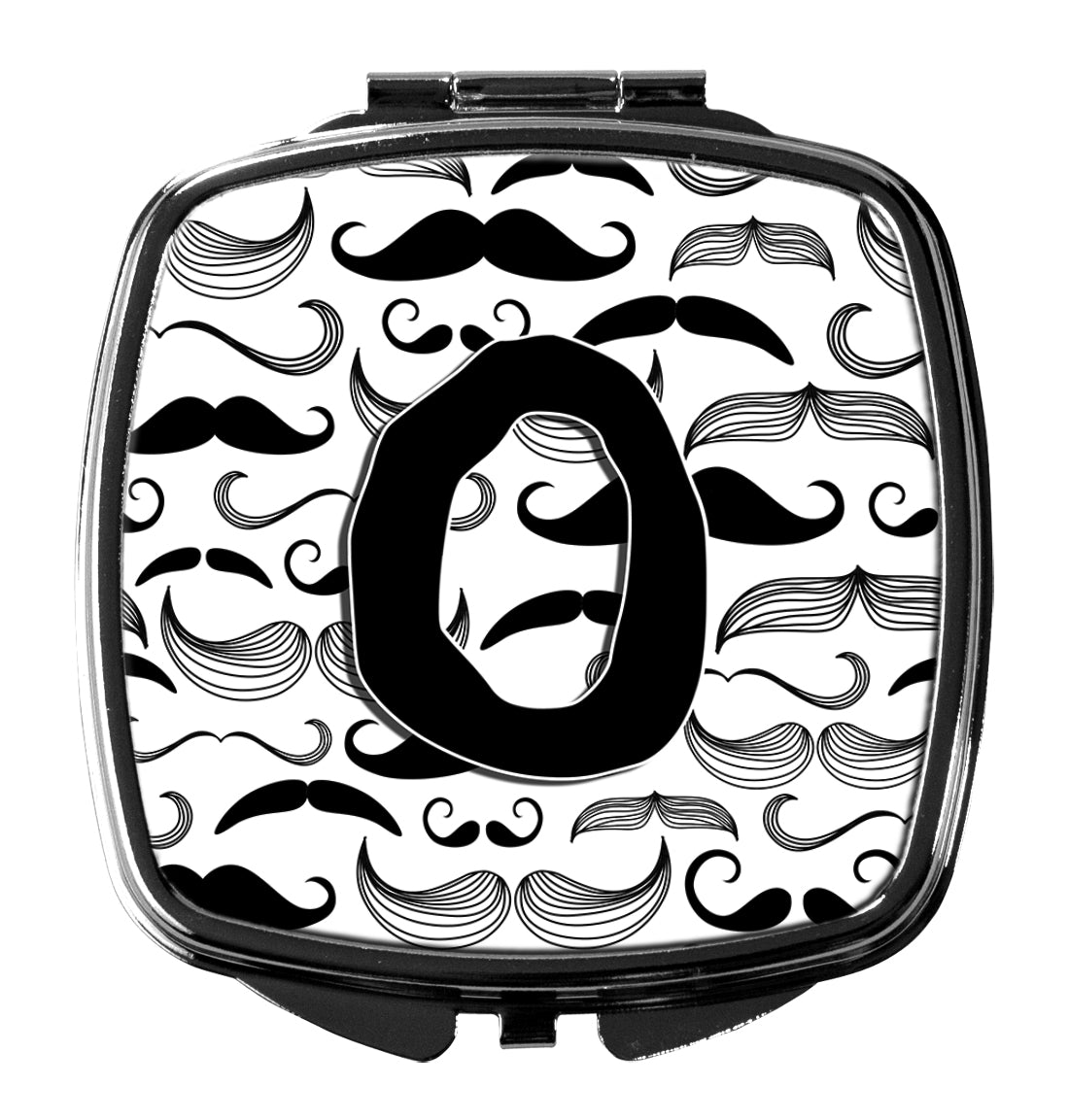Letter O Moustache Initial Compact Mirror CJ2009-OSCM