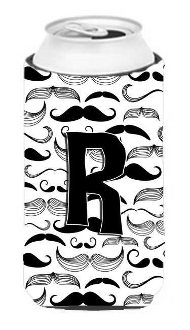 Letter R Moustache Initial Tall Boy Beverage Insulator Hugger CJ2009-RTBC by Caroline&#39;s Treasures