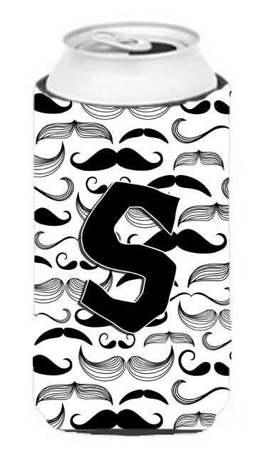 Letter S Moustache Initial Tall Boy Beverage Insulator Hugger CJ2009-STBC by Caroline's Treasures