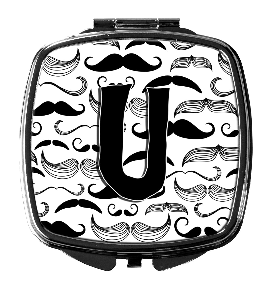 Letter U Moustache Initial Compact Mirror CJ2009-USCM