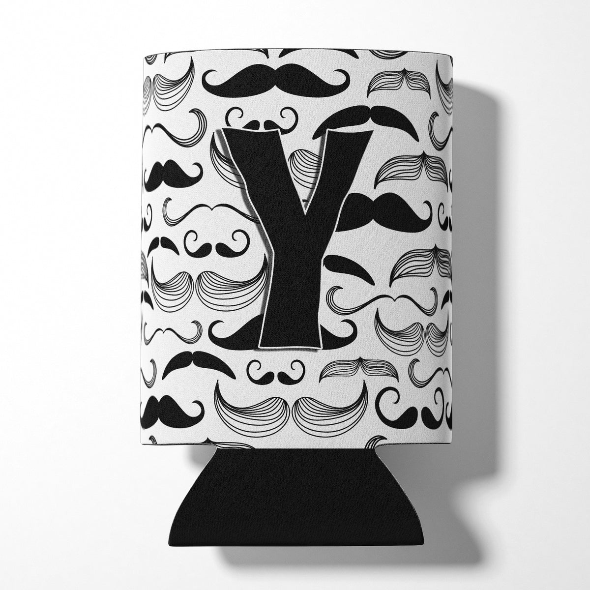 Letter Y Moustache Initial Can or Bottle Hugger CJ2009-YCC