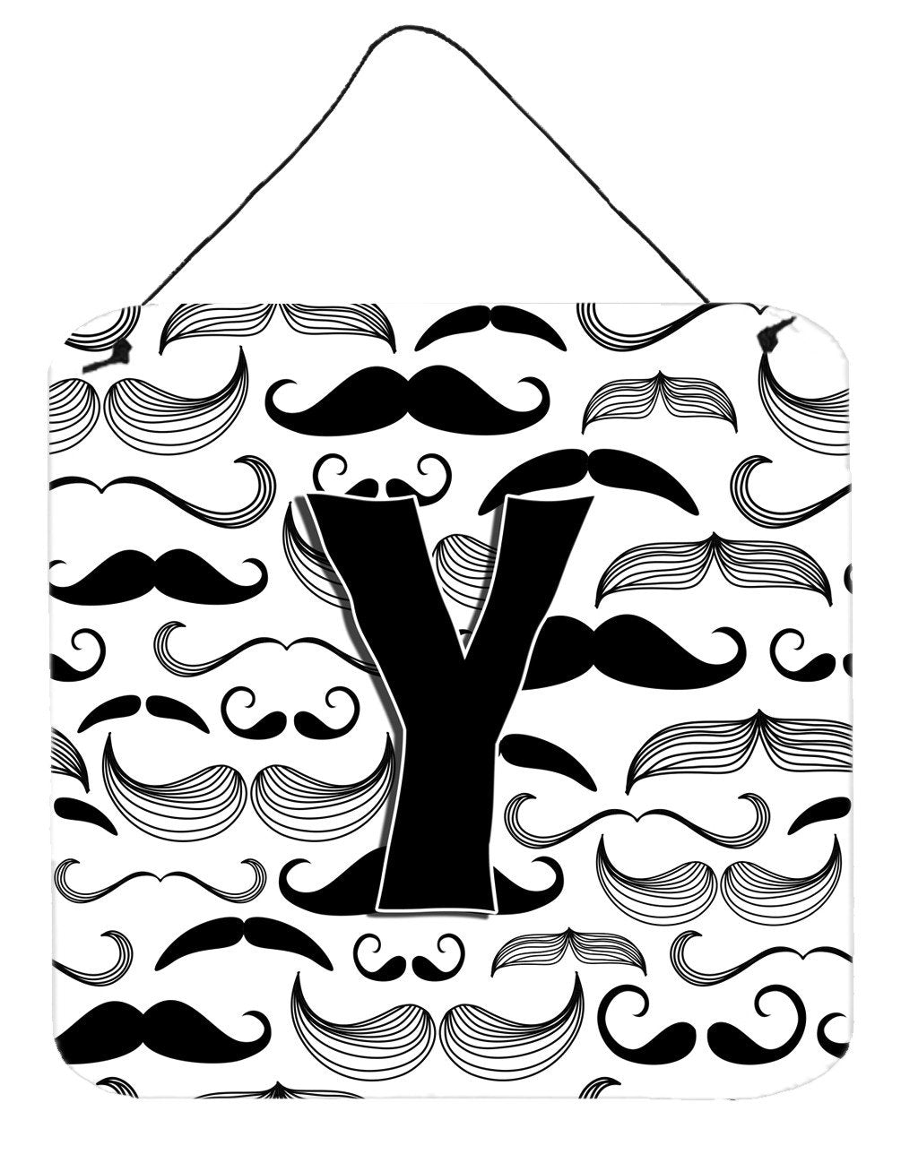 Letter Y Moustache Initial Wall or Door Hanging Prints CJ2009-YDS66 by Caroline's Treasures