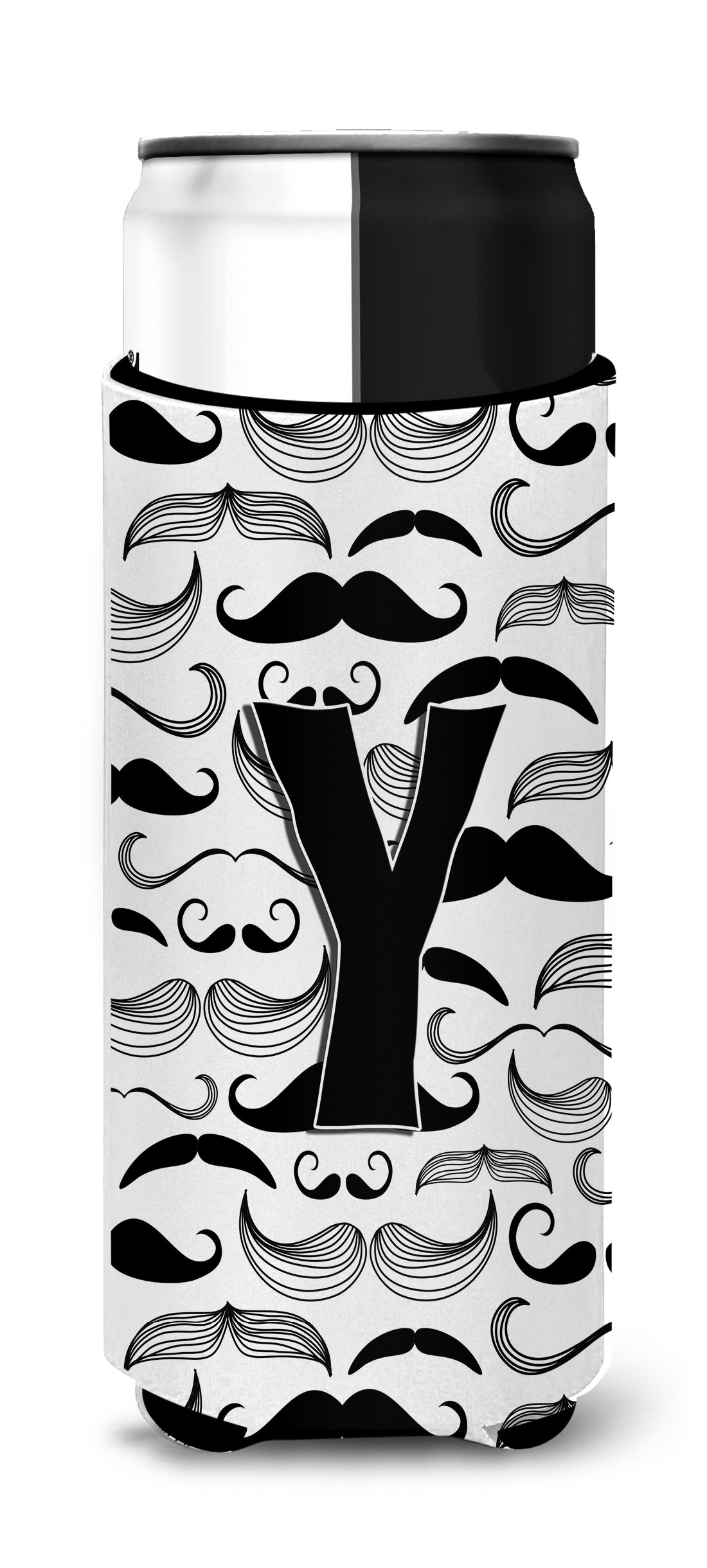 Letter Y Moustache Initial Ultra Beverage Insulators for slim cans CJ2009-YMUK