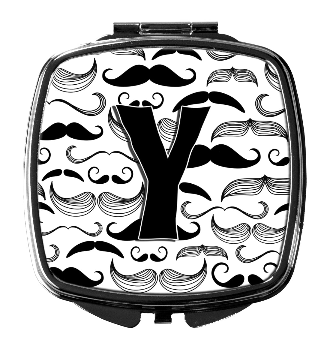 Letter Y Moustache Initial Compact Mirror CJ2009-YSCM  the-store.com.