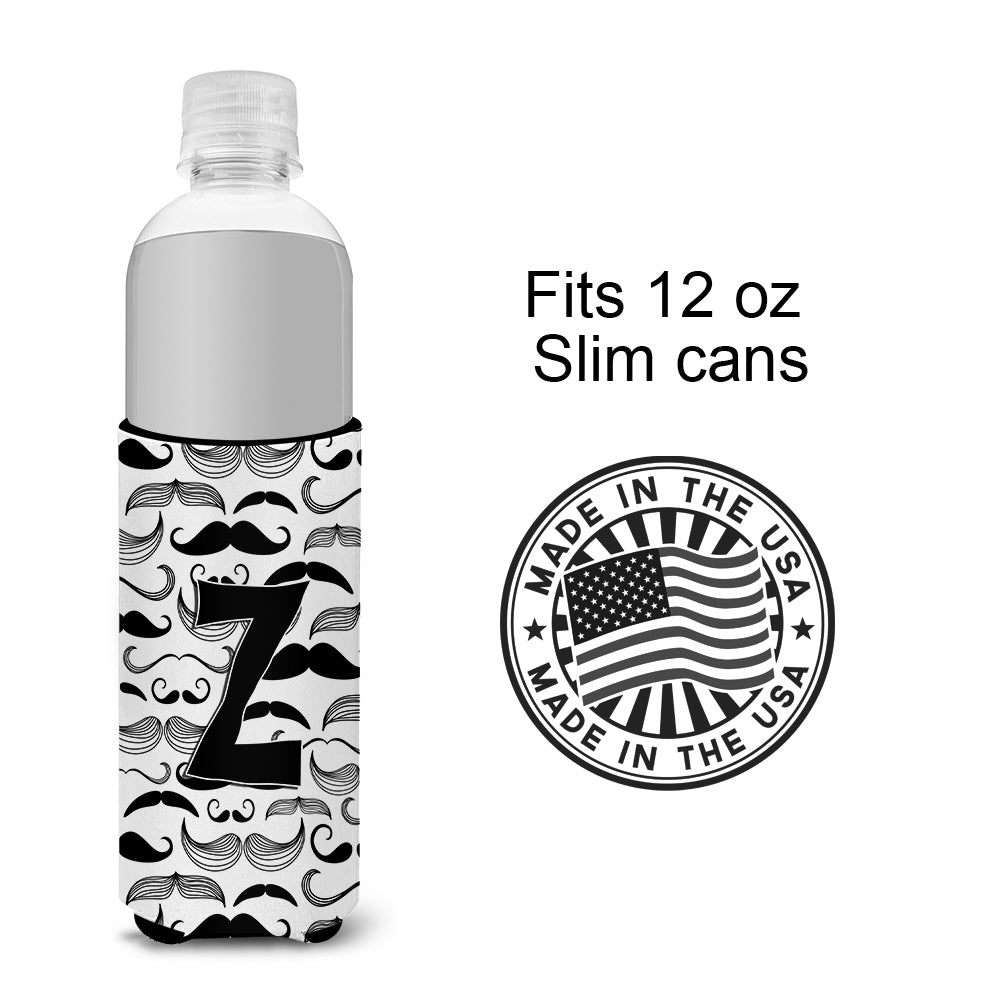 Letter Z Moustache Initial Ultra Beverage Insulators for slim cans CJ2009-ZMUK.