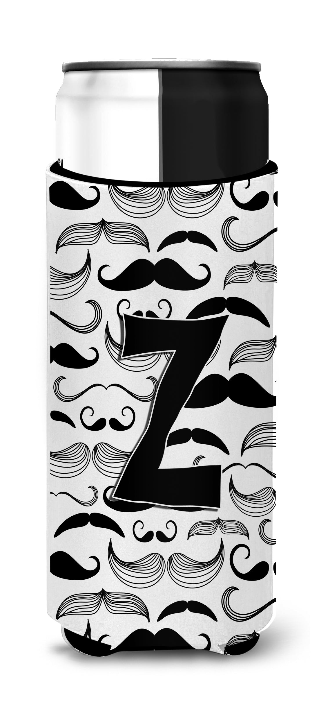 Letter Z Moustache Initial Ultra Beverage Insulators for slim cans CJ2009-ZMUK.