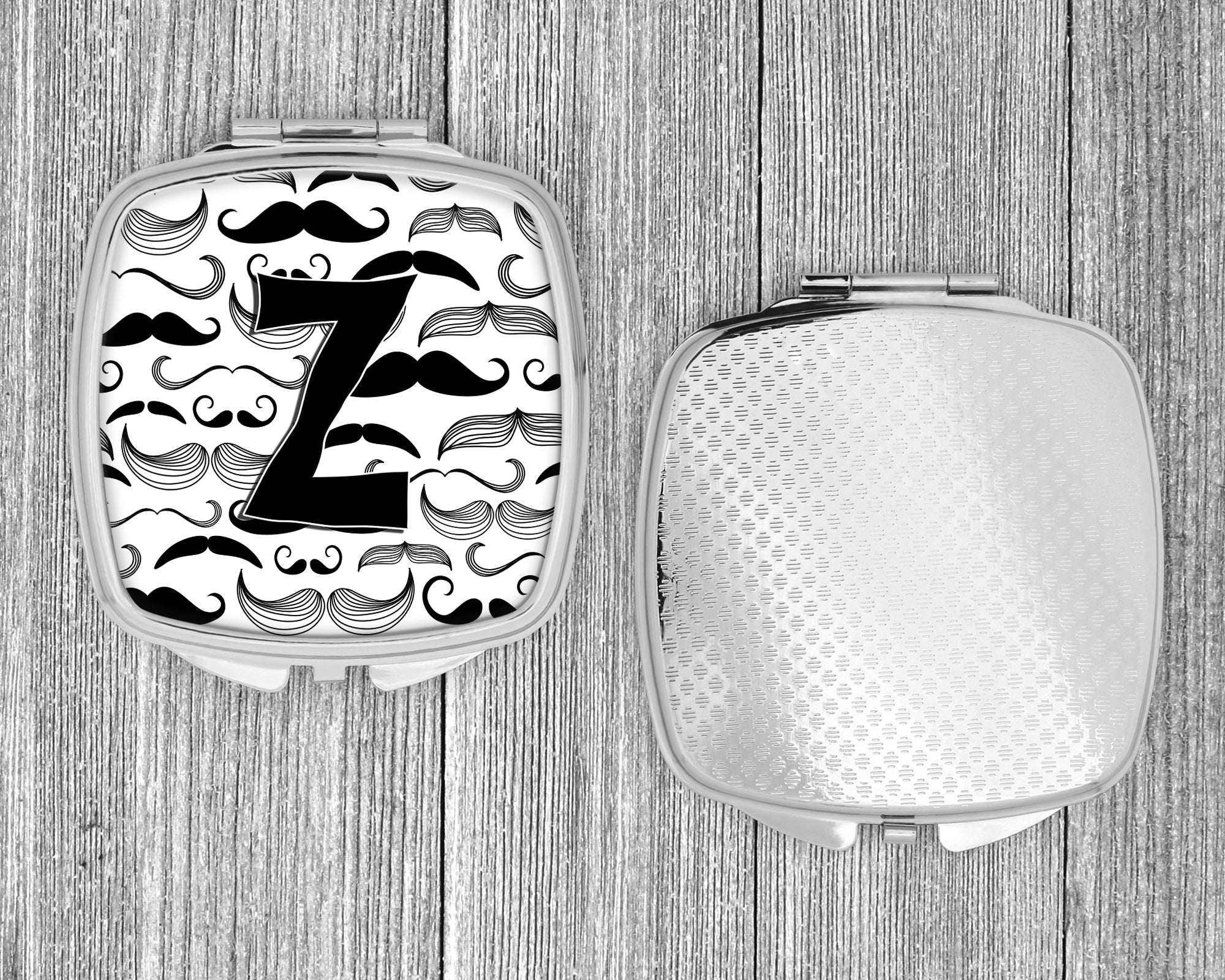 Letter Z Moustache Initial Compact Mirror CJ2009-ZSCM  the-store.com.