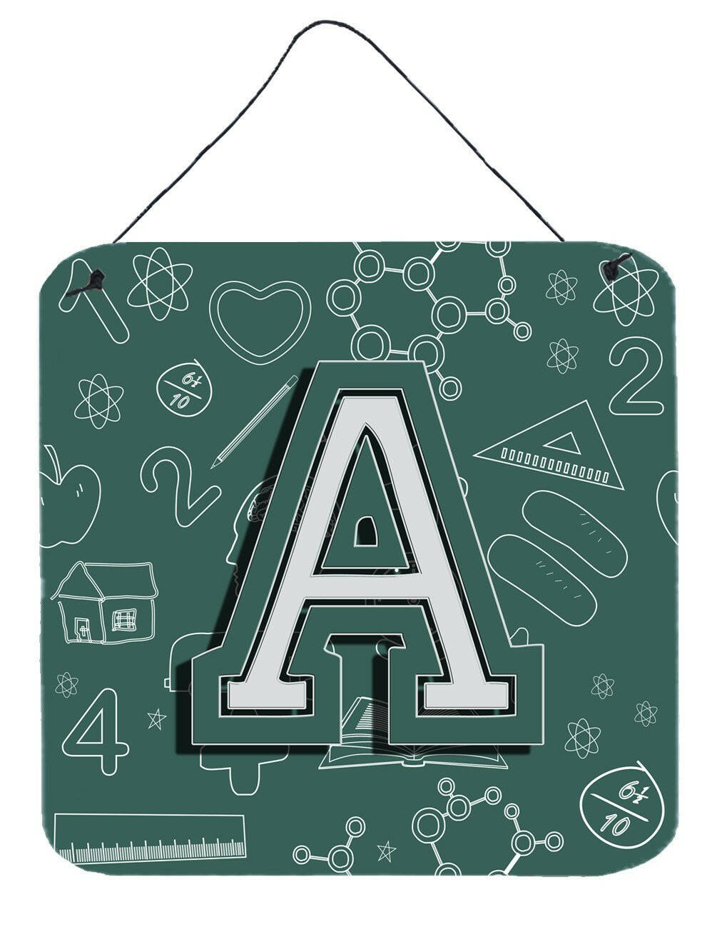 Letter A Back to School Initial Wall or Door Hanging Prints CJ2010-ADS66 by Caroline&#39;s Treasures