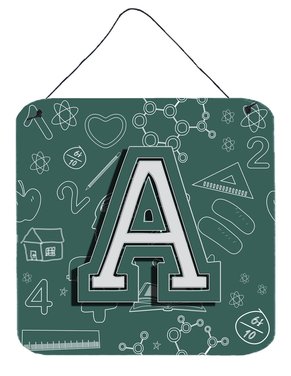 Letter A Back to School Initial Wall or Door Hanging Prints CJ2010-ADS66 by Caroline's Treasures
