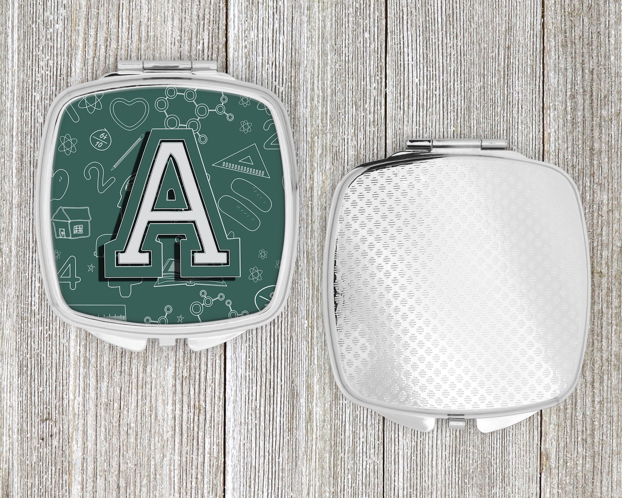 Letter A Back to School Initial Compact Mirror CJ2010-ASCM  the-store.com.
