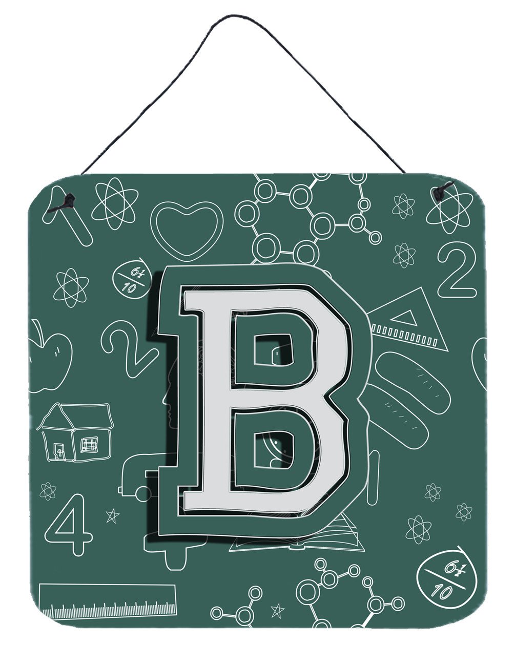 Letter B Back to School Initial Wall or Door Hanging Prints CJ2010-BDS66 by Caroline's Treasures