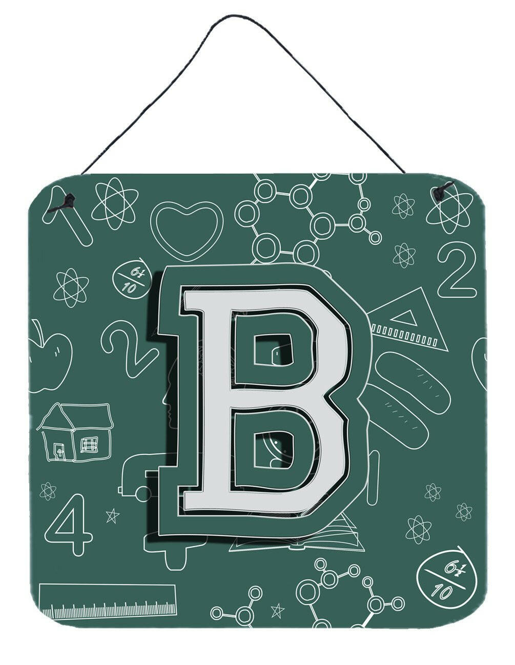 Letter B Back to School Initial Wall or Door Hanging Prints CJ2010-BDS66 by Caroline&#39;s Treasures