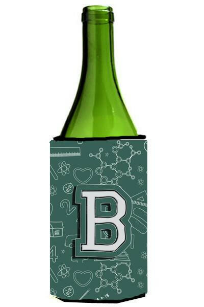 Letter B Back to School Initial Wine Bottle Beverage Insulator Hugger CJ2010-BLITERK by Caroline&#39;s Treasures
