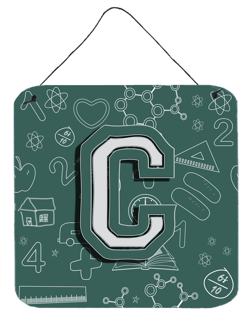 Letter C Back to School Initial Wall or Door Hanging Prints CJ2010-CDS66 by Caroline&#39;s Treasures