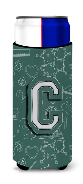 Letter C Back to School Initial Ultra Beverage Insulators for slim cans CJ2010-CMUK