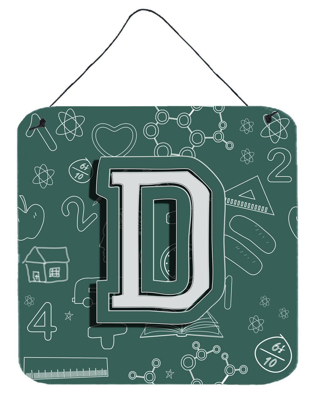 Letter D Back to School Initial Wall or Door Hanging Prints CJ2010-DDS66 by Caroline&#39;s Treasures