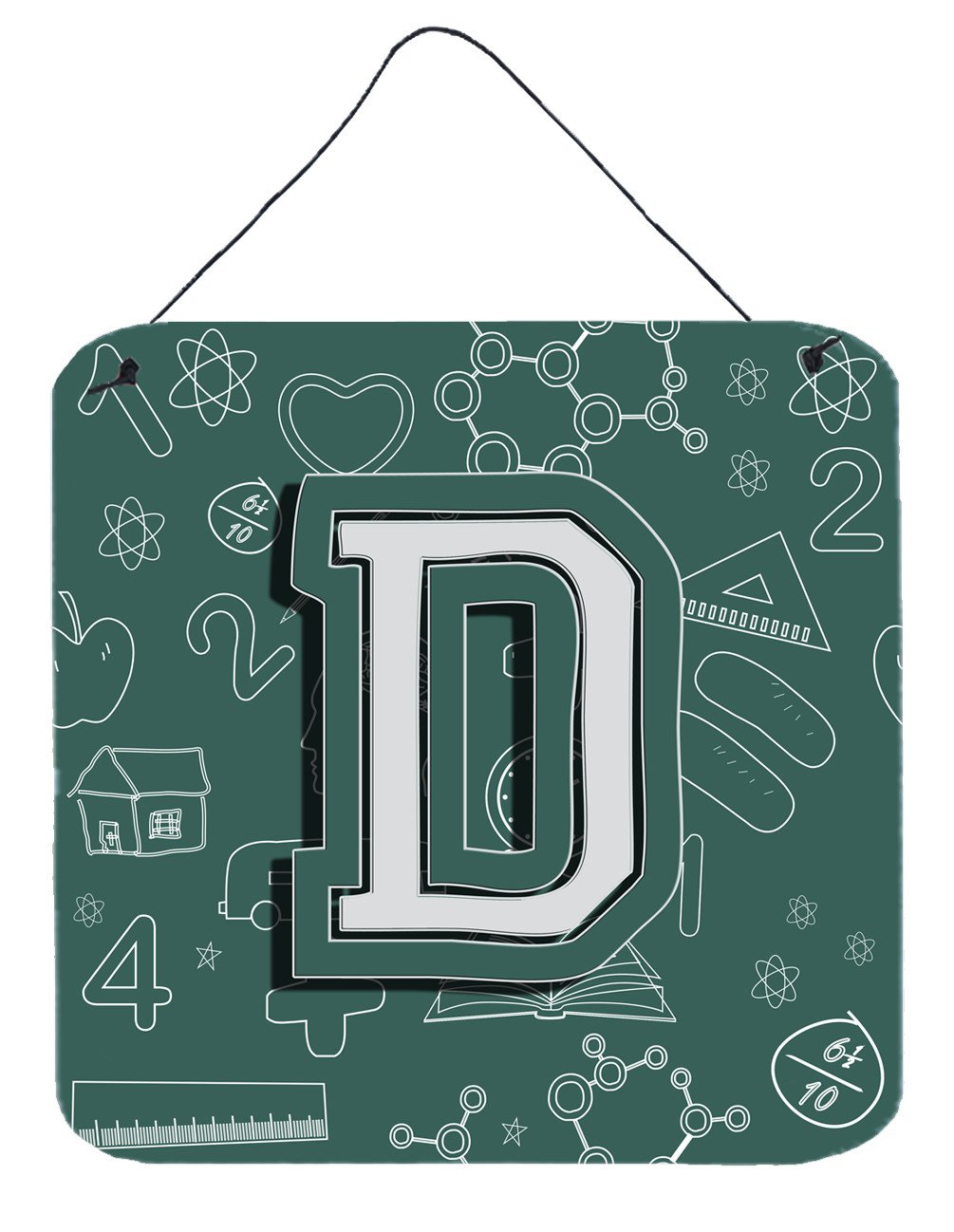 Letter D Back to School Initial Wall or Door Hanging Prints CJ2010-DDS66 by Caroline's Treasures