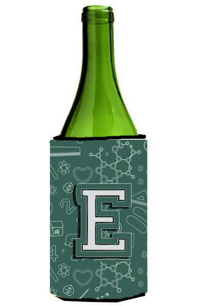 Letter E Back to School Initial Wine Bottle Beverage Insulator Hugger CJ2010-ELITERK by Caroline&#39;s Treasures