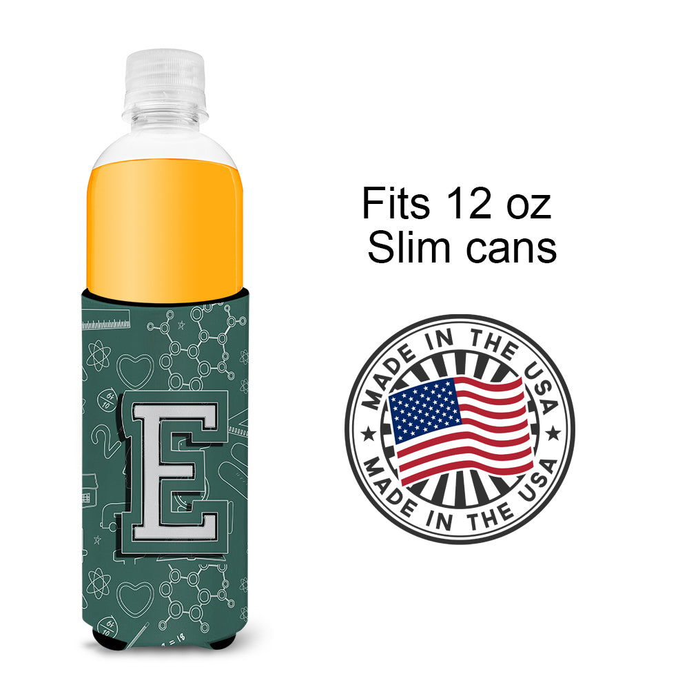 Lettre E Back to School Initial Ultra Beverage Isolateurs pour canettes minces CJ2010-EMUK