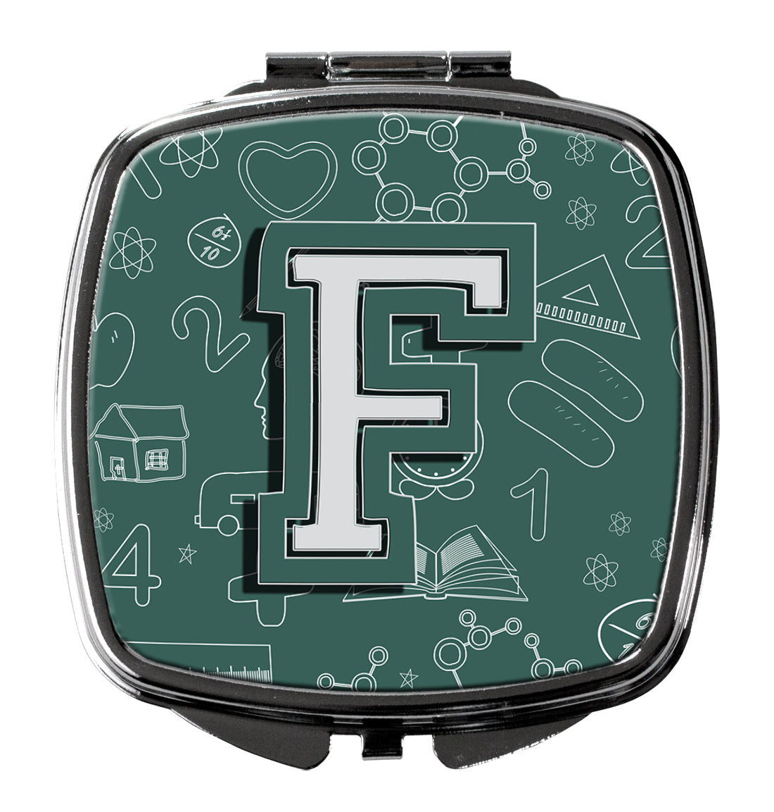 Letter F Back to School Initial Compact Mirror CJ2010-FSCM  the-store.com.