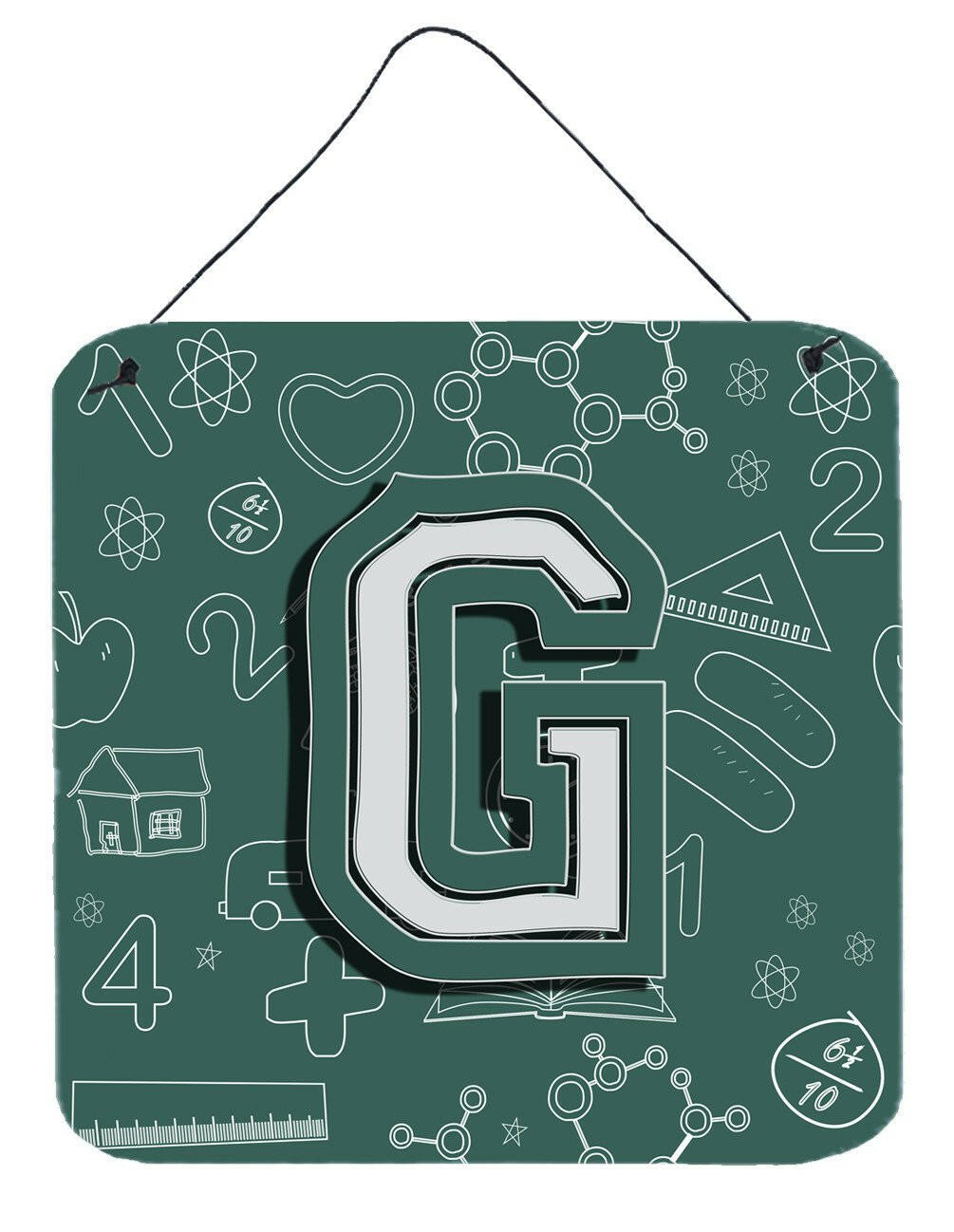 Letter G Back to School Initial Wall or Door Hanging Prints CJ2010-GDS66 by Caroline&#39;s Treasures