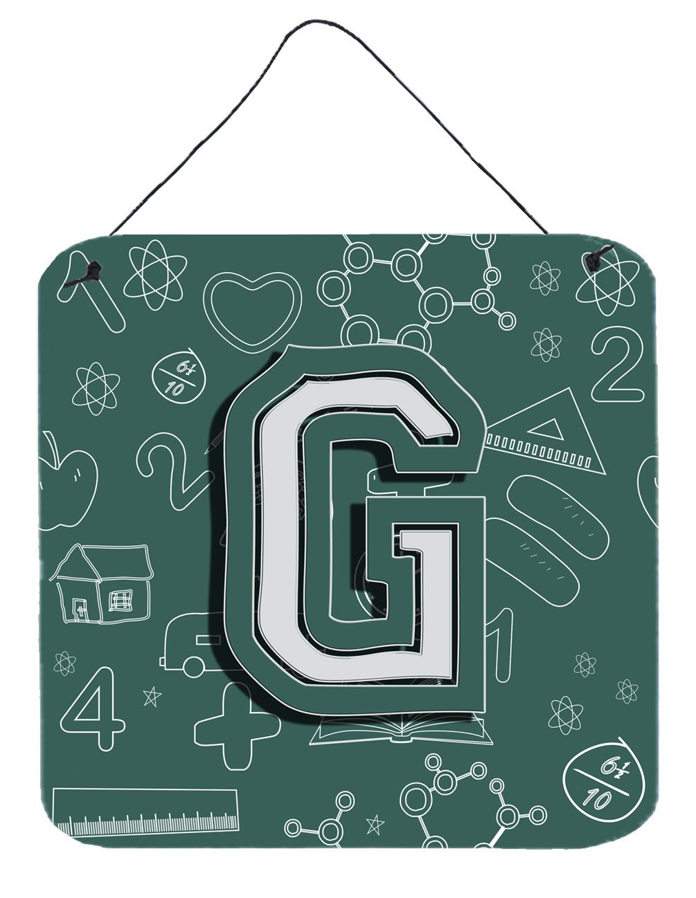 Letter G Back to School Initial Wall or Door Hanging Prints CJ2010-GDS66 by Caroline's Treasures