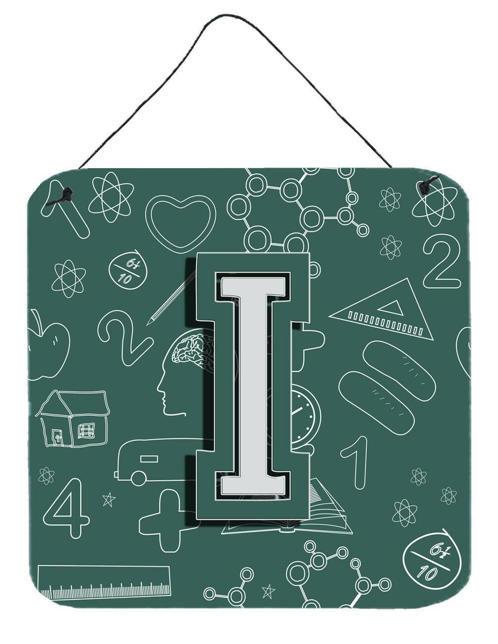 Letter I Back to School Initial Wall or Door Hanging Prints CJ2010-IDS66 by Caroline&#39;s Treasures