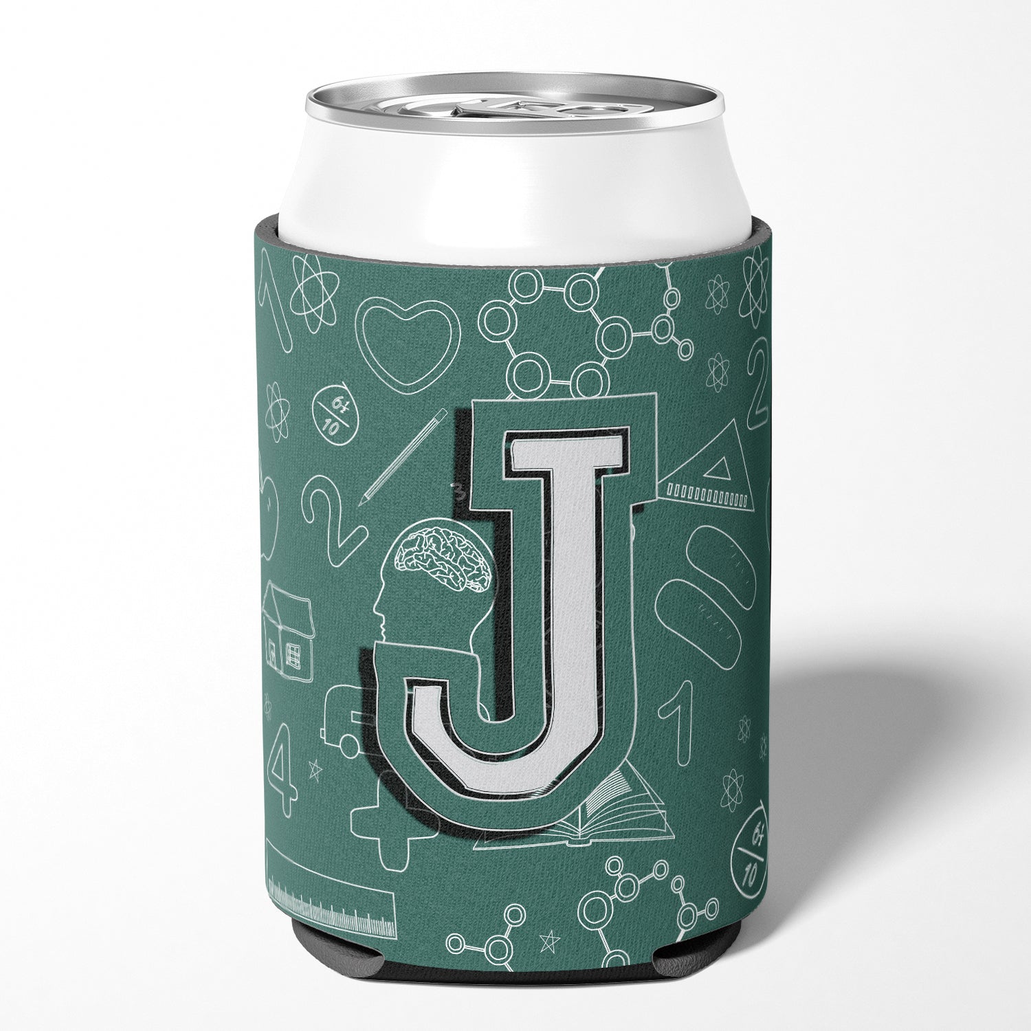Lettre J Back to School Initial Can or Bottle Hugger CJ2010-JCC