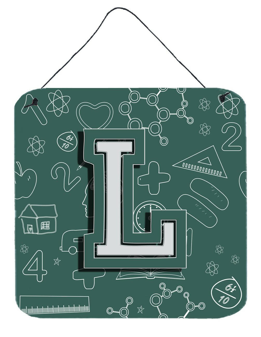 Letter L Back to School Initial Wall or Door Hanging Prints CJ2010-LDS66 by Caroline&#39;s Treasures
