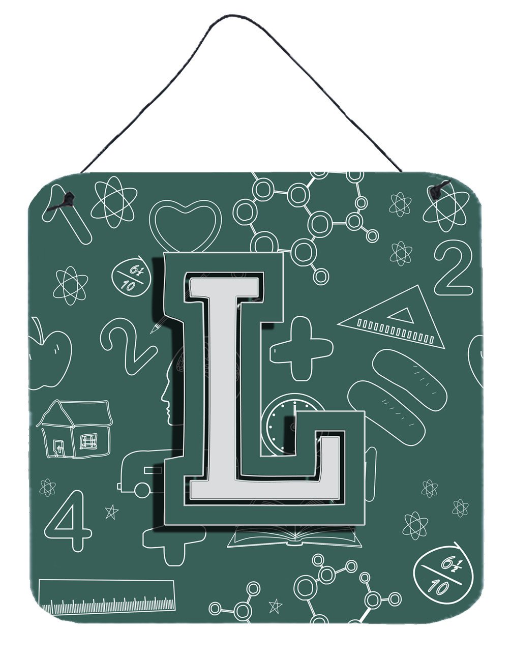 Letter L Back to School Initial Wall or Door Hanging Prints CJ2010-LDS66 by Caroline's Treasures