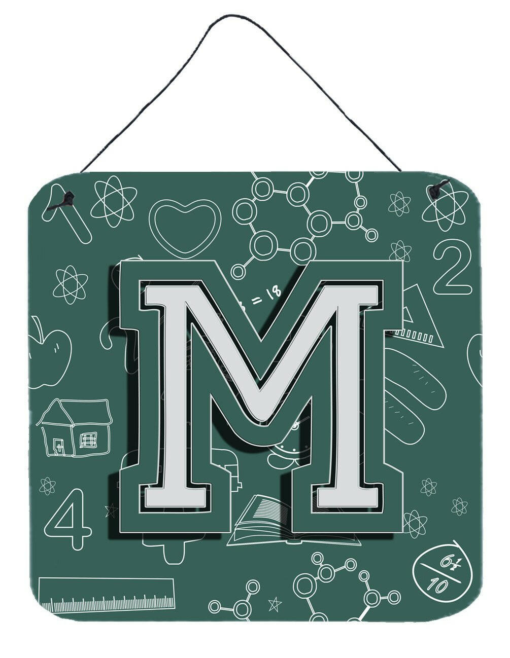Letter M Back to School Initial Wall or Door Hanging Prints CJ2010-MDS66 by Caroline's Treasures
